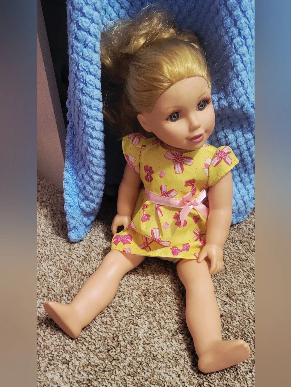 Two Children's  Dolls. Blonde Hair Dolls